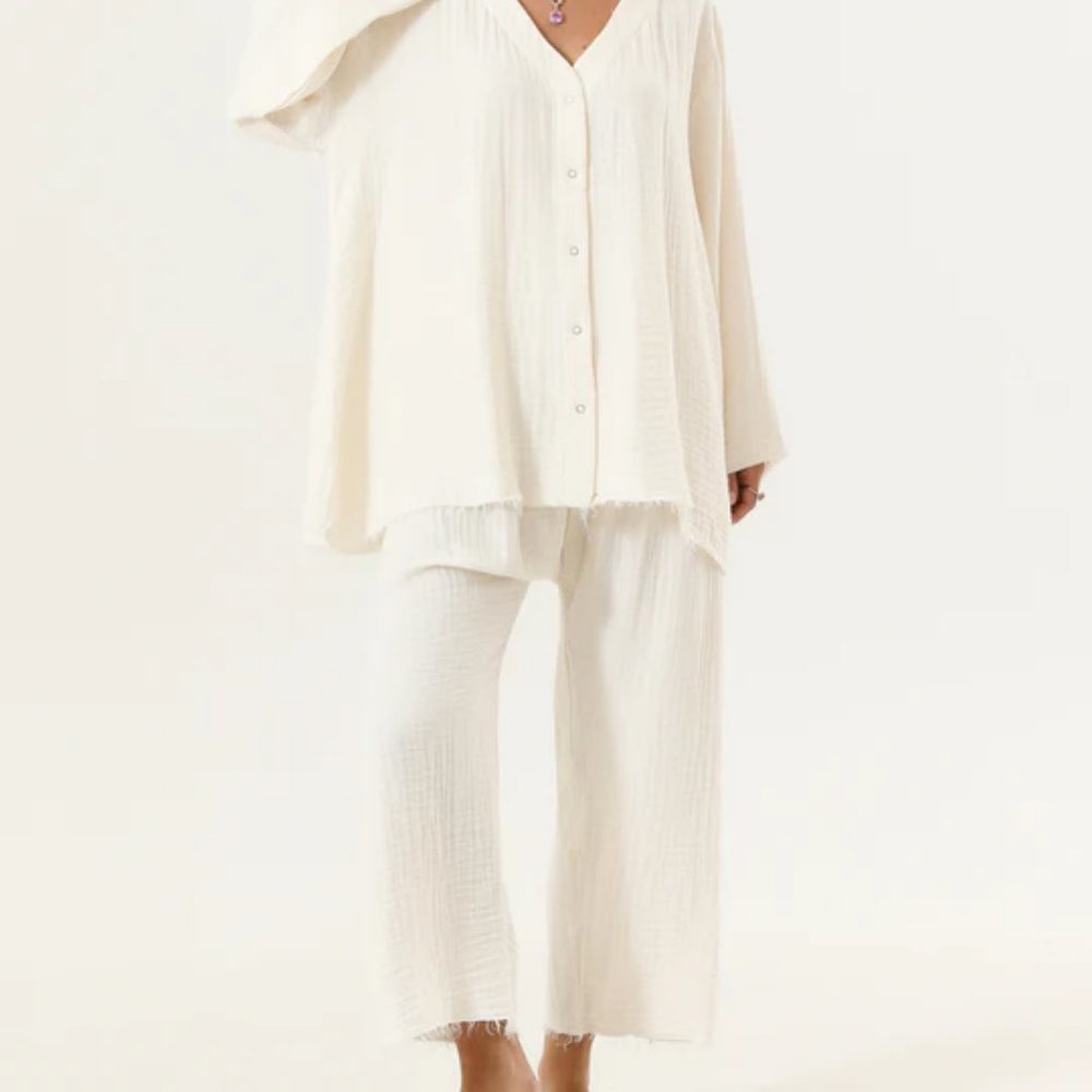 Nothing Fits But - Modal Gauze Nursing Set - Cream - One Size/Medium